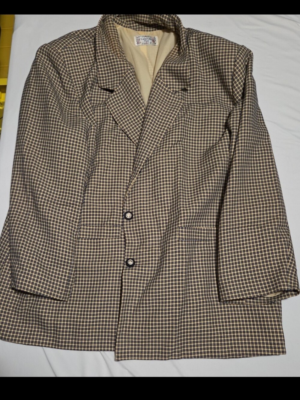 Lana Lee plus women's size 2X yellow plaid blazer #16